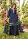 Wanna Forever New Fancy Designer Festive Wear Kurti With Sharara And Dupatta Collection
